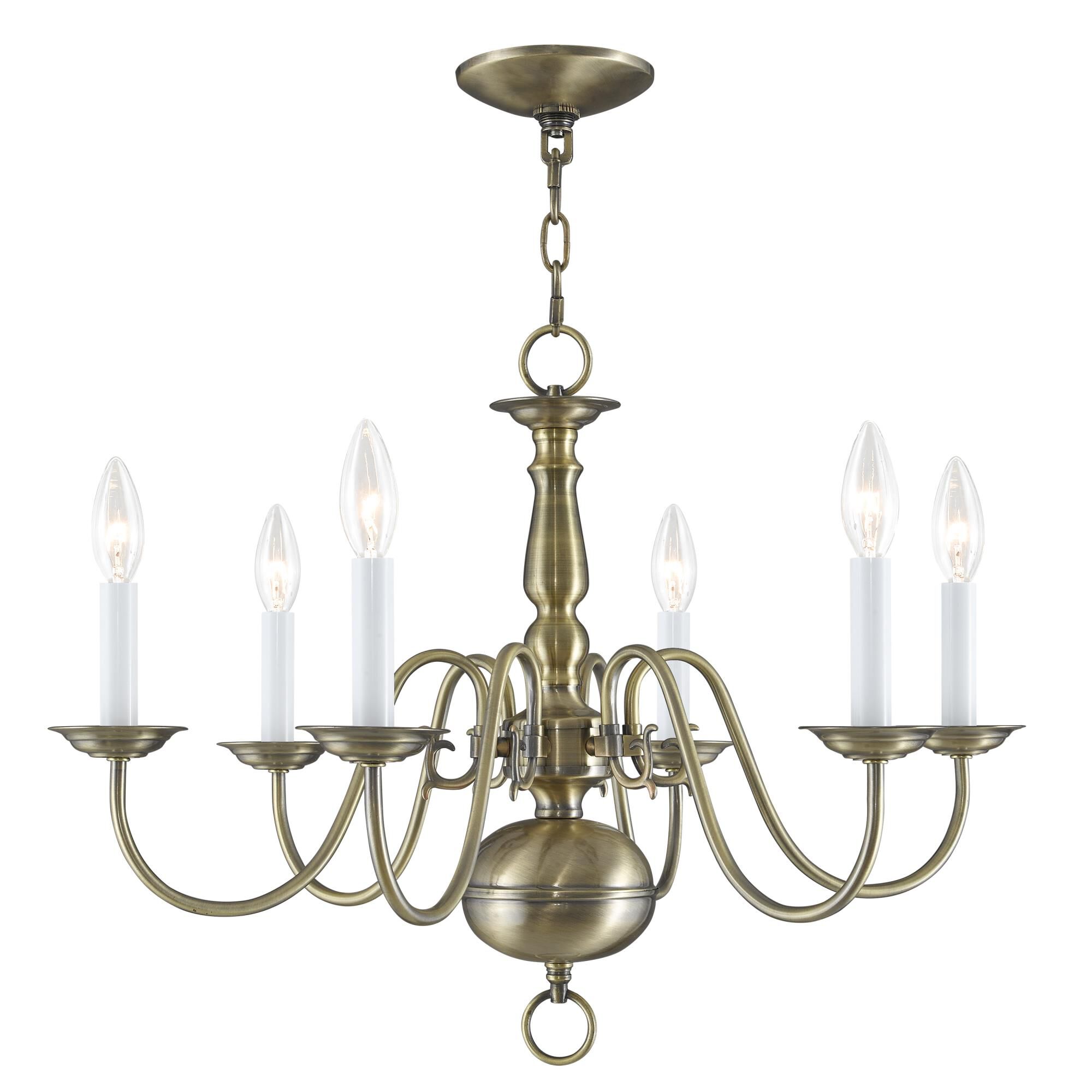 Williamsburgh 24 Inch 6 Light Chandelier by Livex Lighting